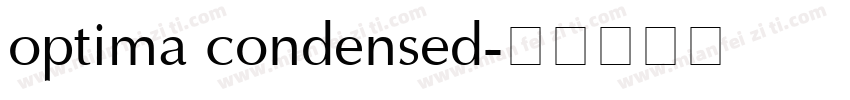 optima condensed字体转换